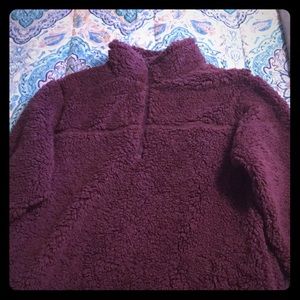 Sherpa Pullover Maroon 2x